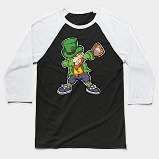 St Patricks Day Dabbing Leprechaun Baseball Player Baseball T-Shirt